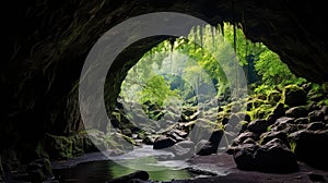 underground lava tubes cave