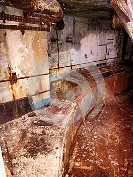 Underground military bunker from second world war photo