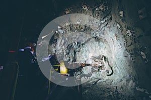 Underground Mine Drilling Activity photo