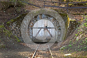 Underground mine passage angle shot