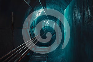 Underground mine passage angle shot