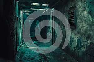 Underground mine passage angle shot