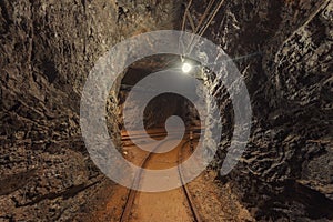 Underground mine passage angle shot