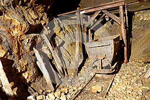 Underground mine trolley photo