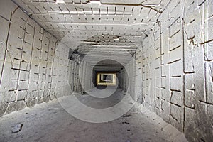 Underground mine tunnel, mining industry