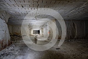 Underground mine tunnel, mining industry