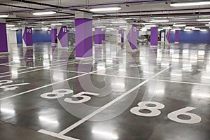 Underground parking/garage. interior of parking.