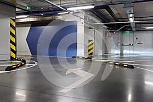 Underground parking/garage. interior of parking