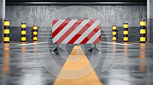 Underground parking garage offers easy access, with a smooth barrier system ensuring swift entry and exit on a sunny day