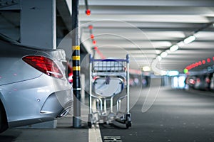 Underground parking garage photo