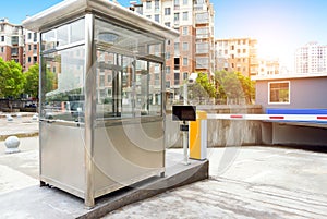 Underground parking toll booths