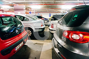 Underground parking, University Square, Bucharest, Romania