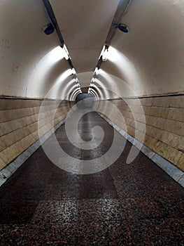 Underground passage with limited light