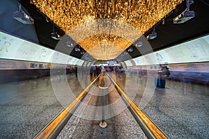 Underground passage of Shanghai Xujiahui Metro Station photo