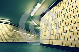 Underground passage from subway