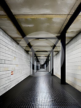 underground passage of the subway, Ai Generated