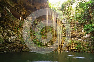 Underground pool Ik-Kil Cenote photo