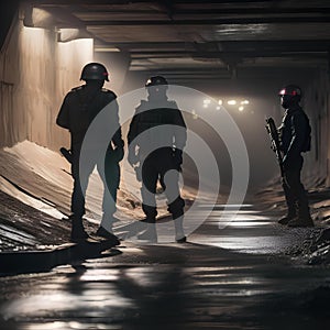 Underground resistance, Rebels plotting against an oppressive regime in the dark tunnels beneath a dystopian city2