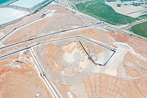 Underground rock salt mining. Potash fertilizer production.