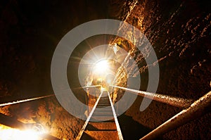 Underground photo in a cave