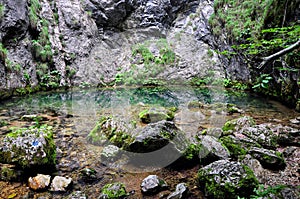 Underground spring from a cave