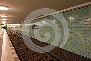 Underground station in Berlin Alexanderplatz.