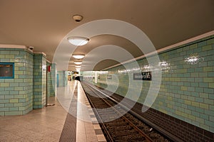 Underground station in Berlin Alexanderplatz.