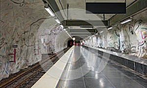 underground station Hallonbergen in Stockholm