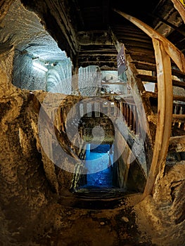 Spectacular salt mine in Turda county, Romania photo