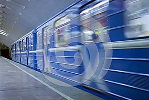 Underground train arrival