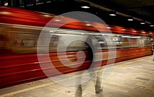 Underground train in Oslo photo