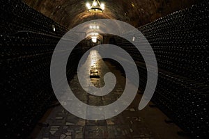 Underground tunnel for aging wine