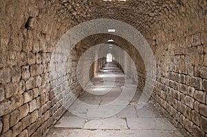 Underground tunnel in Asklepion of Prgamon(Pergamum),Bergama,Tur
