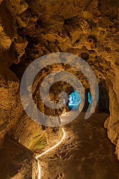 Underground tunnel in Castle Quinta da Regaleira photo