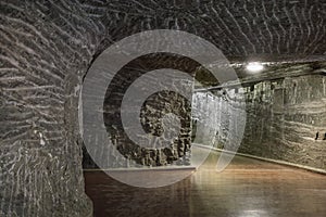 Underground tunnel in the Salt Mine