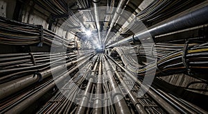 Underground Utility Tunnel with Complex Cable Network