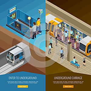 Underground Vertical Banners Set