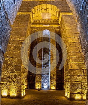 Underground Water Cistern in Dara outside Mardin, Turkey