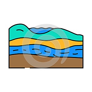 underground water hydrogeologist icon color illustration photo