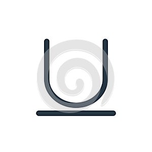underline icon vector from text editor concept. Thin line illustration of underline editable stroke. underline linear sign for use