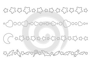 Underlines and text separators. Vector collection. Isolated vector set of borders for text, invitations, cards, books, menu.