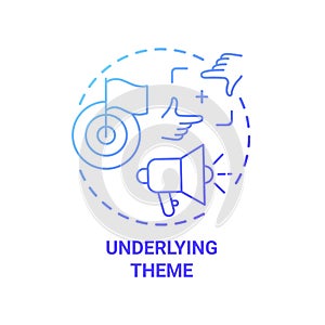 Underlying theme concept icon