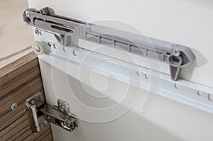 Undermount Drawer Slides - glides closeup detail - Furniture hardware