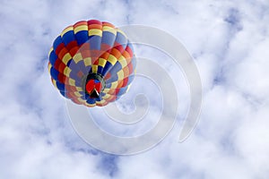 Underneath hot air balloon