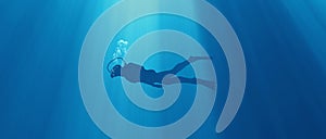 Underocean scuba diver