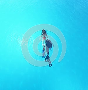 Underocean scuba diver