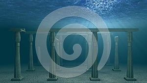 Undersea ruins background