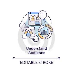 Understand audience concept icon