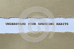 understand your spending habits on white paper