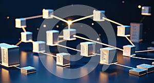 Understanding blockchain technology a visual representation of digital network blocks